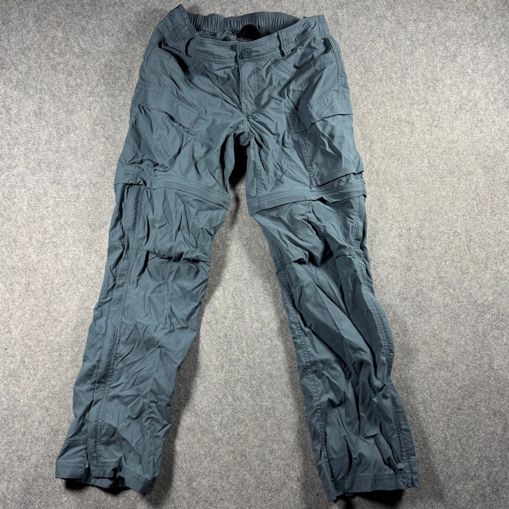 REI Co-op Sahara Convertible Cargo Hiking Pants Blue Gray 6 Petite Nylon Stretch